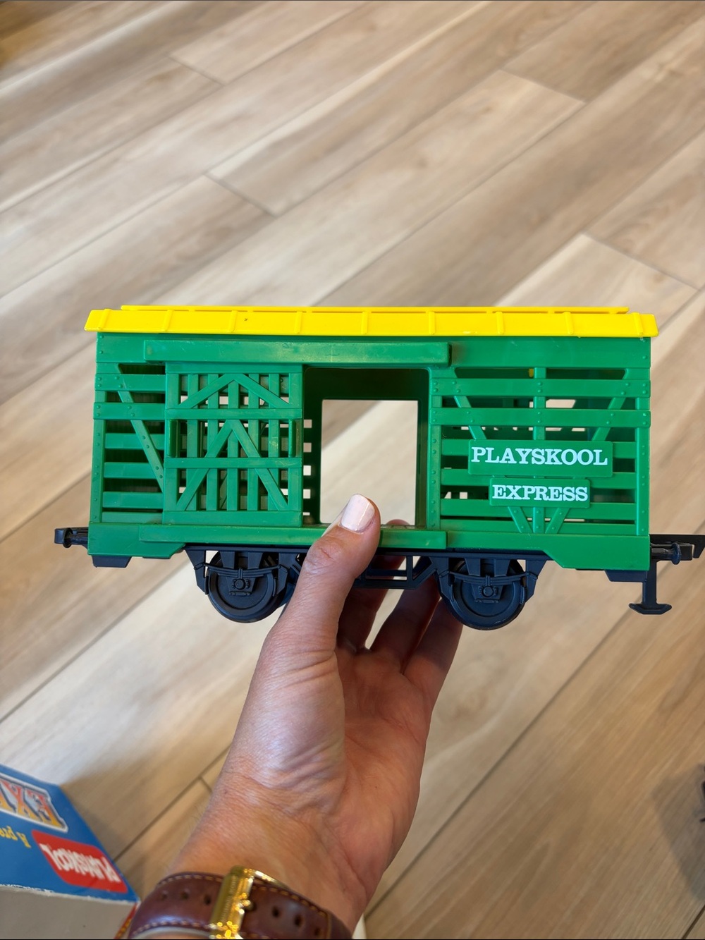 Playskool Express Green & Yellow Toy Train Car